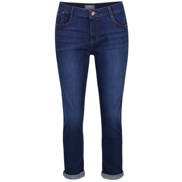 Blugi skinny bleumarin Dorothy Perkins cu cusaturi decorative si terminatii rasucite