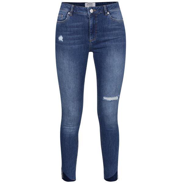 Blugi skinny albastri Miss Selfridge cu aspect uzat pentru ocazii elegante