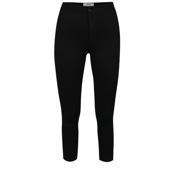 Blugi negri crop cu croi skinny Miss Selfridge ce iti scot formele in evidenta.