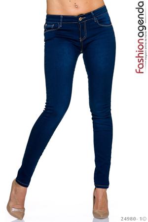 Blugi lungi skinny bleumarin Benson