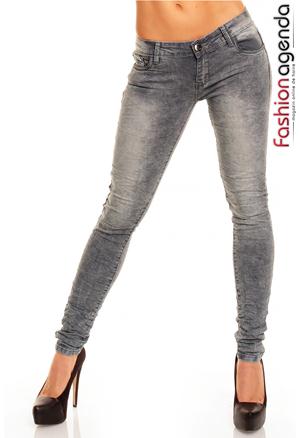 Blugi skinny gri din material elastici Ajax