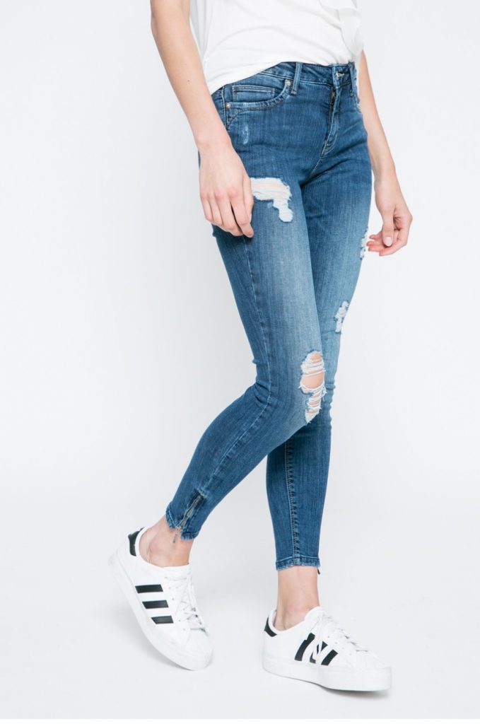 Blugi albastru inchis skinny marca Only din denim elastic