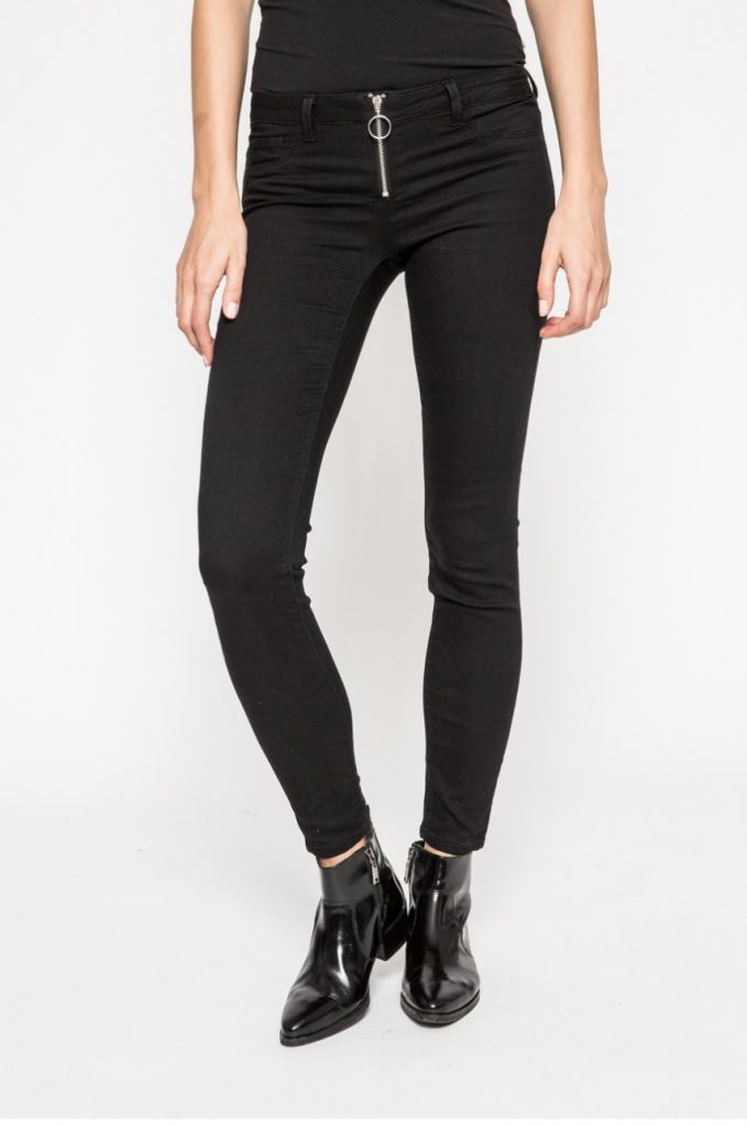 Blugi dama skinny negri marca Tally Weijl cu talia joasa