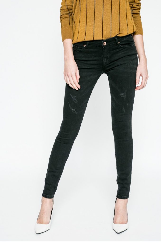 Jeansi negri marca Review skinny