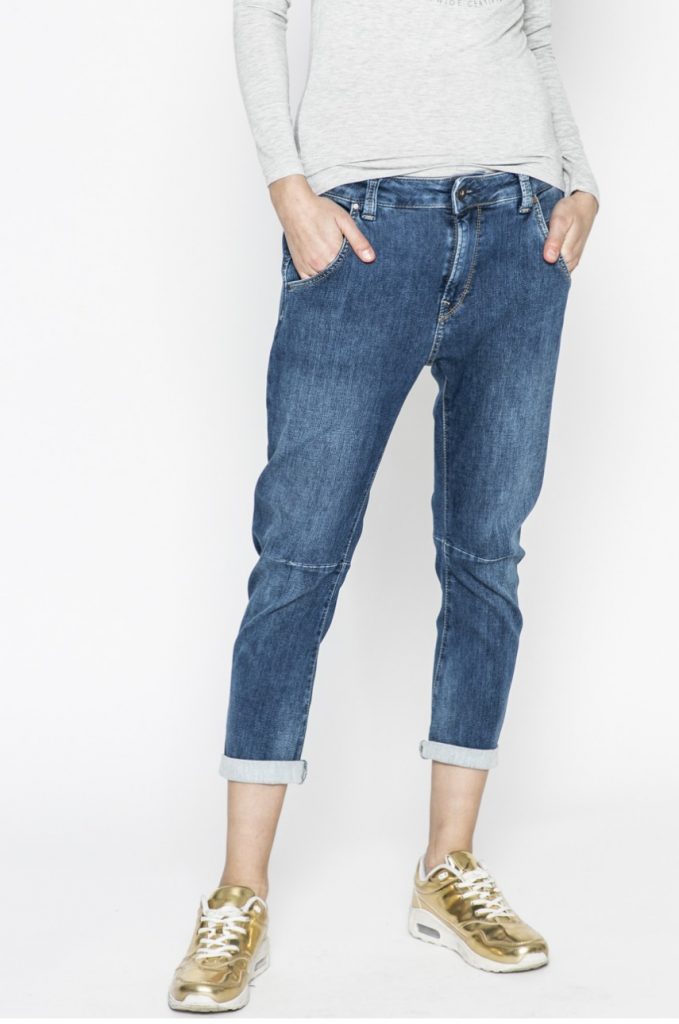 Blugi comozi Pepe Jeans cu fason relaxed cu talia inalta