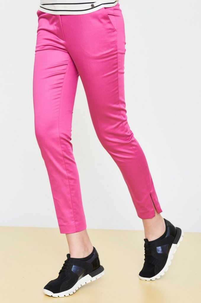 Pantaloni roz Simple. din bumbac