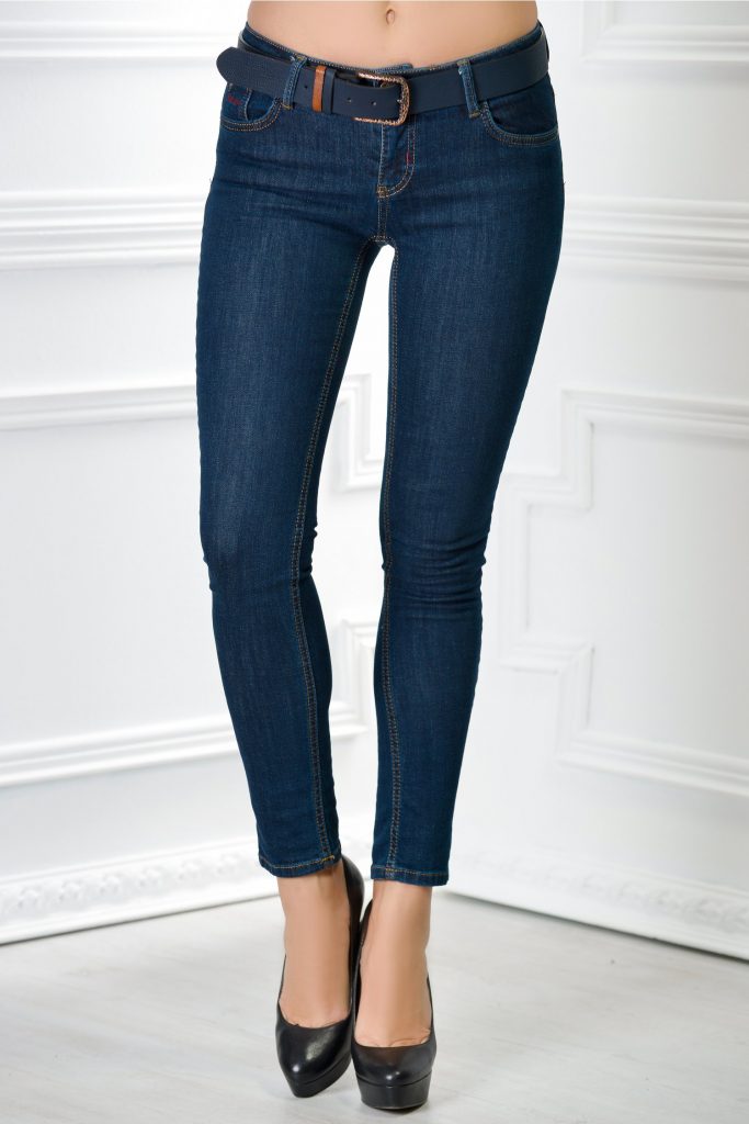Jeans Tao bleumarin eleganti casual